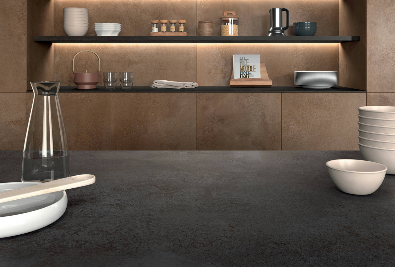 PANARIA TABLA BLADE HIVE PETROL NATURAL | Galería Viterra
