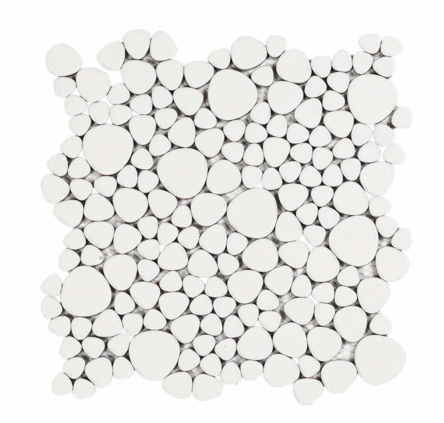 PORCELAMIKA MALLA STONE TRIANGLE SHAPE WHITE 3TN151 30.1X30.1 cm | Galería Viterra