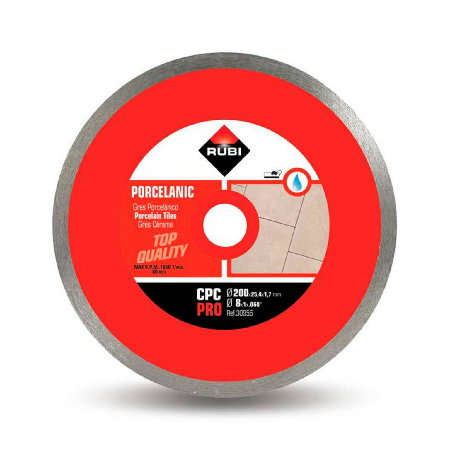 RUBI DISCO CONTINUO CPC 180 PRO 30955 ROJO GRES PORCELANICO | Galería Viterra