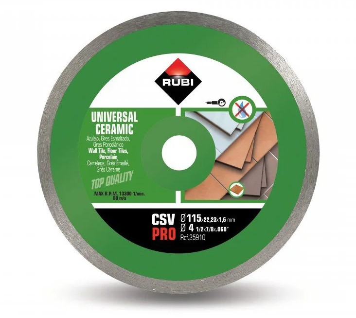 RUBI DISCO CONTINUO CSV 115 PRO 25910 VERDE CERAMICA | Galería Viterra